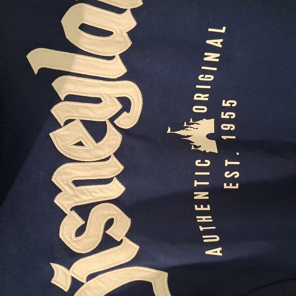 Disney Women's Oversized Blue Zip Hoodie with White Embroidered Logo (Size XS) - Picture 10 of 13